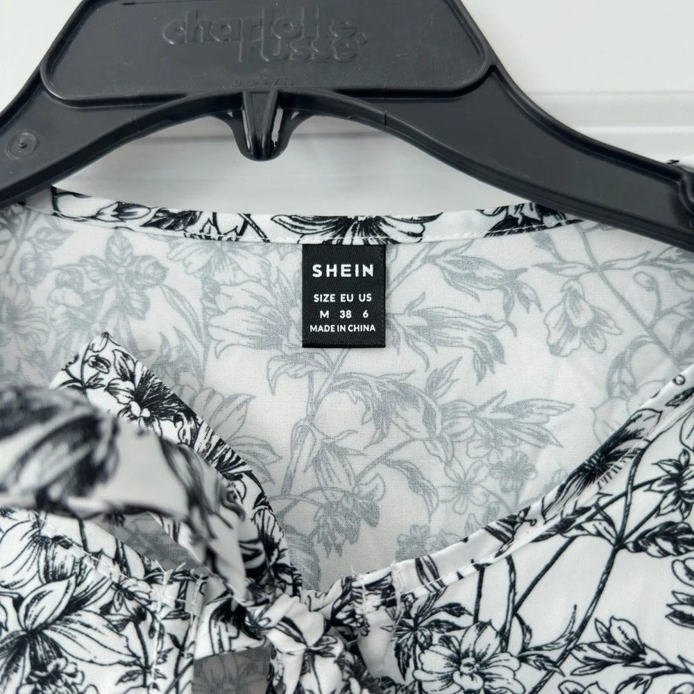 SHEIN VCAY Women’s Tie-Up Bow Shirt - Picture 5 of 6